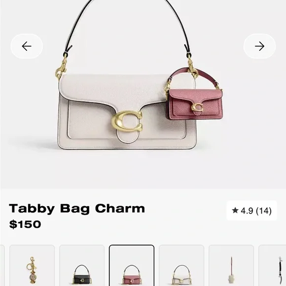 Coach Mini Tabby Bag Charm - Picture 2 of 2